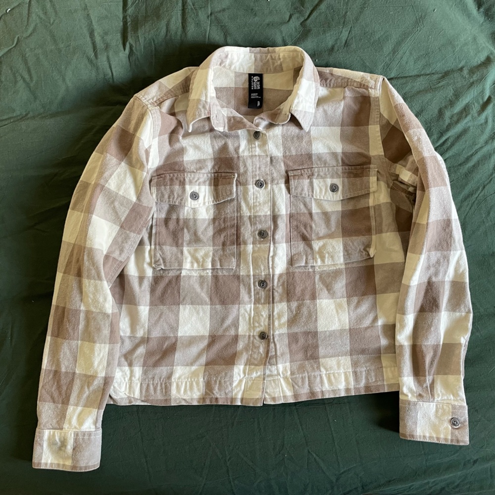 Mountain Hardwear flannel crop shacket shirt jacket Buffalo check plaid women S
